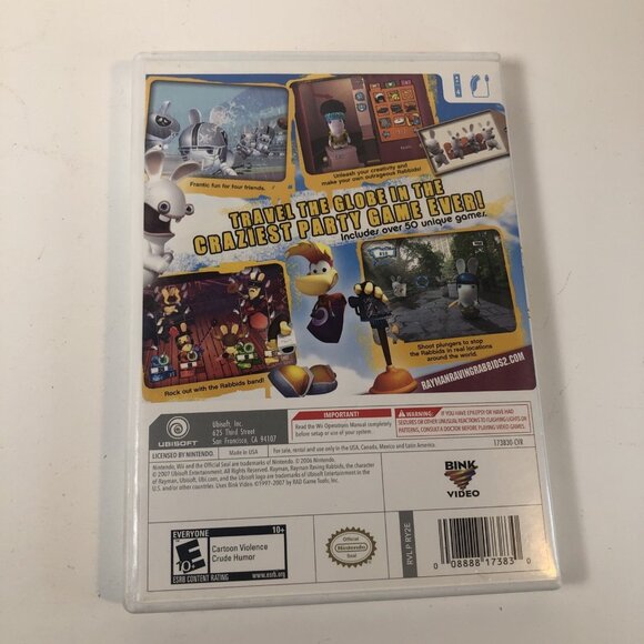 Rayman Raving Rabbids 2 (Nintendo Wii, 2007) Complete W/ Manual - Picture 3 of 5